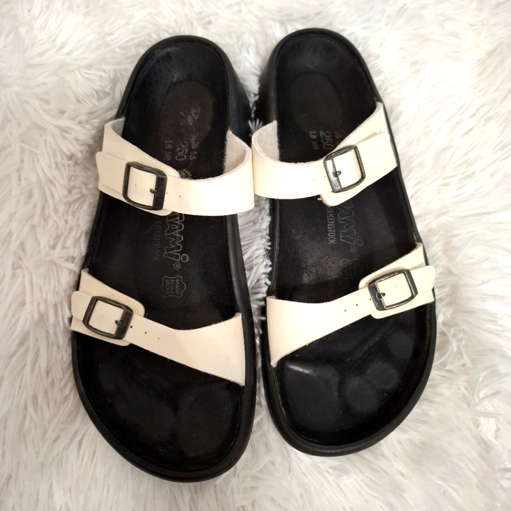 Birkenstock Tatami Double Strap Sandal White Unisex Sz 39 Women 8 Summer